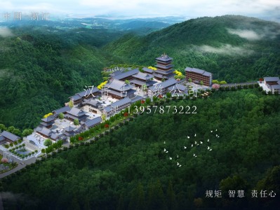 奉化长福禅寺仿唐建筑规划设计